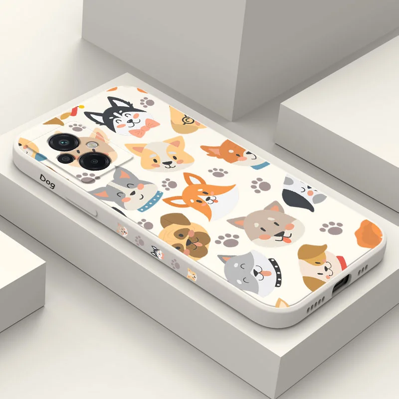 Funda de teléfono redonda para Xiaomi Poco F7 X7 M6 X6 F6 M5 M5S F5 X5 F4 X4 M4 F3 M3 X3 Pro Ultra C40 4G 5G GT NFC, funda de silicona