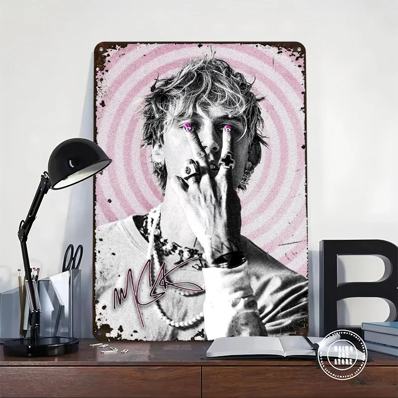 صورة رشاش كيلي مع ملصق معدني منوم لديكور المنزل علامات قصدير معدنية قابلة للتخصيص لتزيين جدران الفن وغرفة الرجعية #2