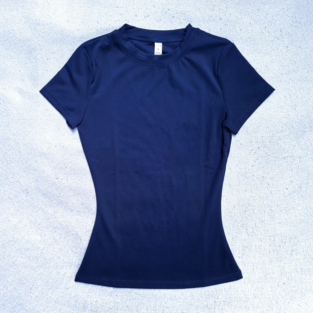 Short Sleeve Gym Top Women Clothes Yoga Top Seamless Sports Shirt Light Weight Fitness Workout Tee Sports Tops Active Wear Femme image 2