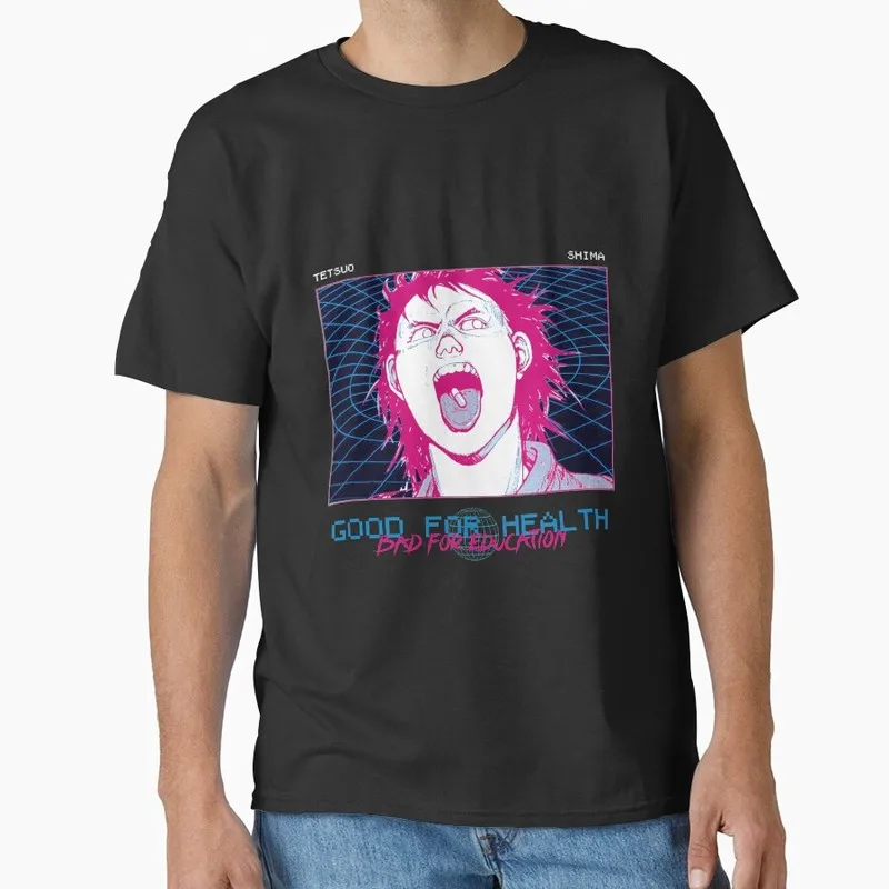 Akira Cyberpunk City Explosion Gift T‑Shirt Katsuhiro Otomo Retro Manga Shotaro Kaneda Neo‑Tokyo Anime Print Short Sleeve Tops