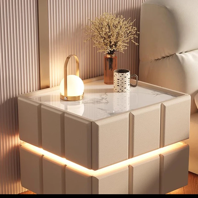 Modern White Bedside Tables Smart Bedroom Smart Desk Modern Bedroom Side Table White Side Mesa De Cabeceira Smart Furniture