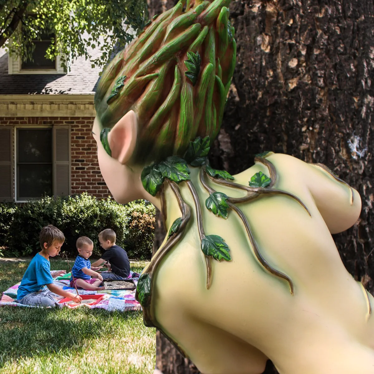 Tree Sprite Resin Ornament - Handmade Garden Hanging Decor for Trees & Patio