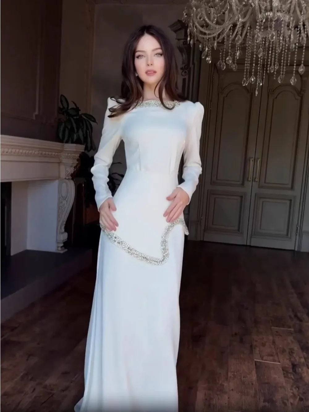 

Юбка, комплект из 2 предметов, женский праздничный костюм, топ, длинные юбки, наряды, топы нестандартной формы, бриллианты, Рамадан, Марокко, Дубай, мусульманский ансамбль, 2025 г.