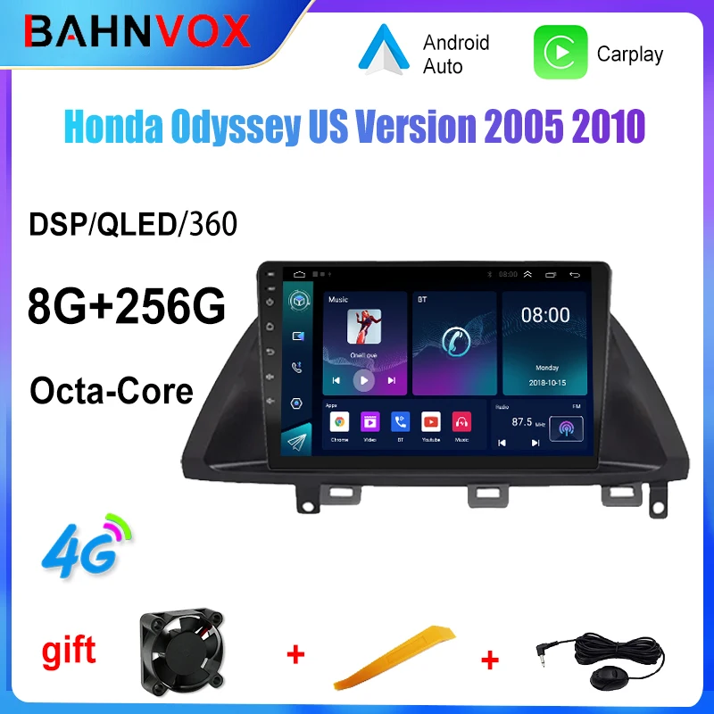 

Android Car Radio Carplay for Honda Odyssey US Version 2005 2010 GPS Navigation Multimedia Player Stereo screen tape recorder