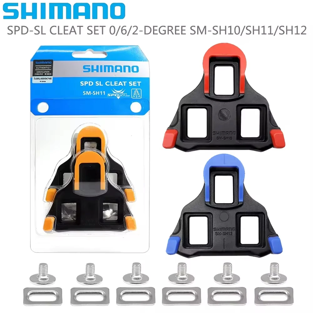 SHIMANO SPD-SL SM-SH11 SH10 SH12 Bicycle Pedal Cleat Self-locking Road Bike Pedal Cleats 0/2/6 Degree Original Bike Parts