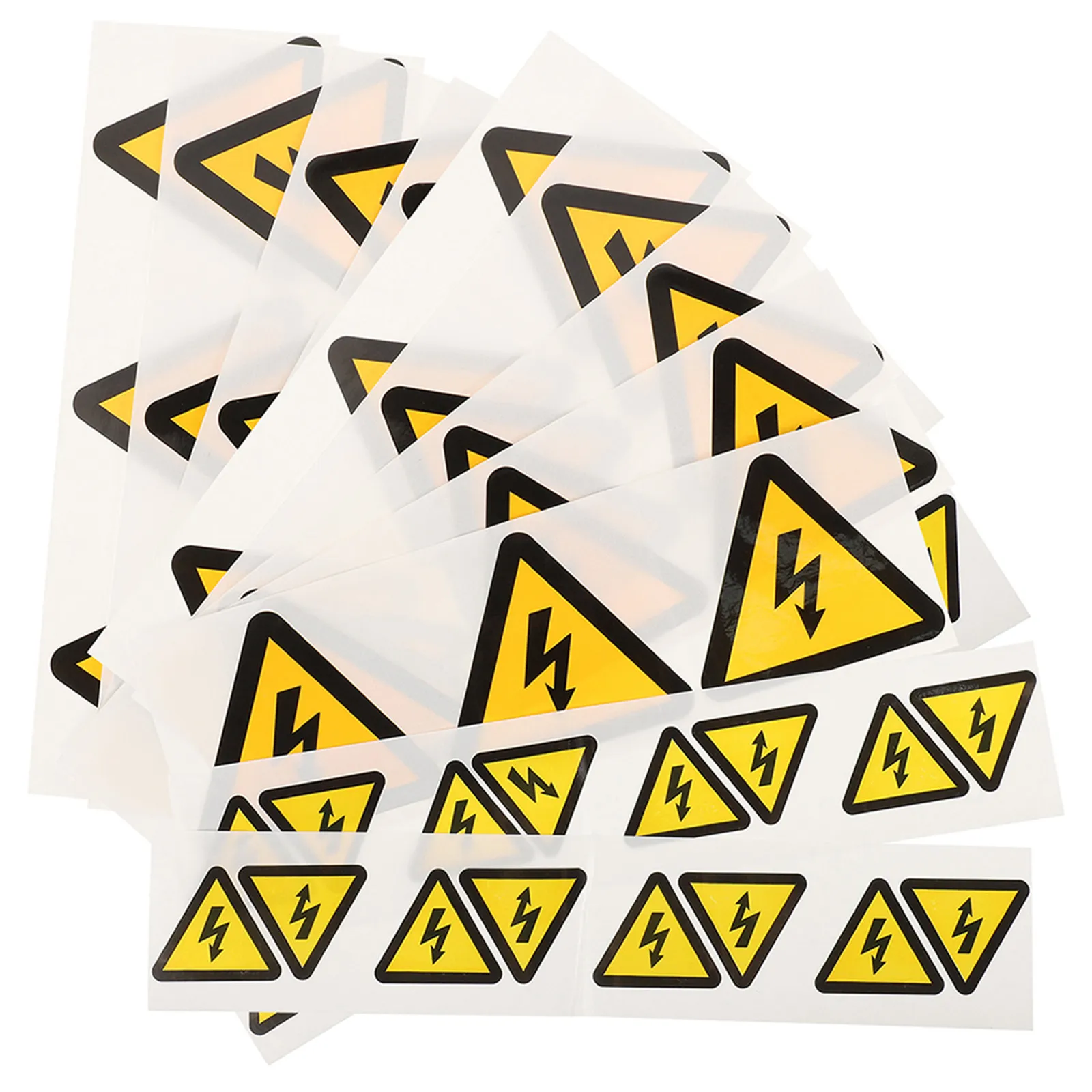 24Pcs Electric Shock Warning Stickers Adhesive Caution Labels High Voltage Safety Signs Electrical Hazard Decals
