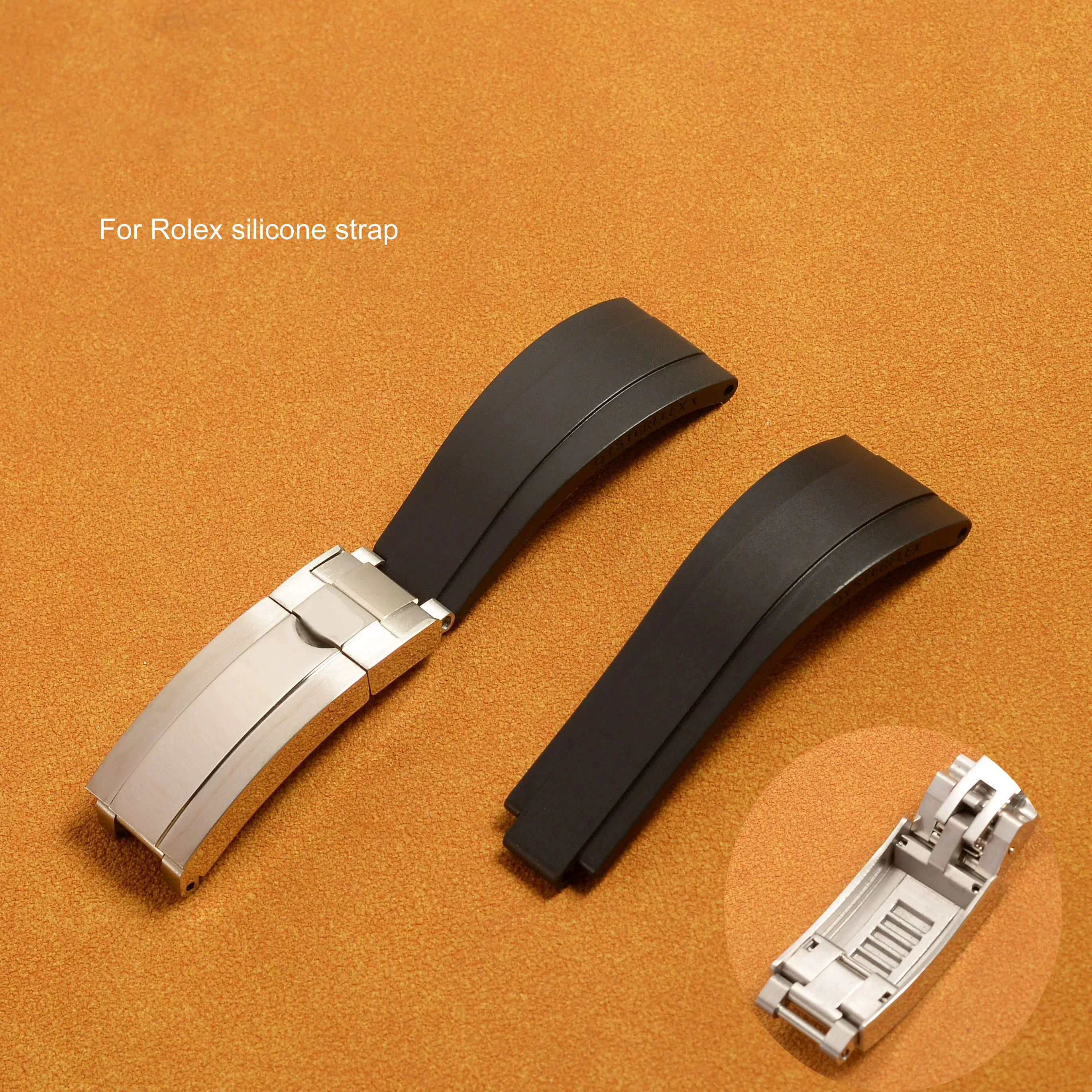20mm Rubber Short Buckle Watchband for Rolex Daytona Submariner Role OYSTERFLEX Yacht Master Small waterproof Silicone Strap