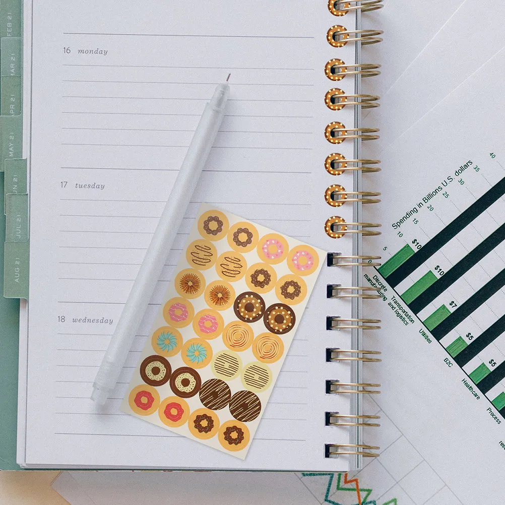 20Pcs Hole Punch Protector Stickers Loose Leaf Hole Reinforcers for Binders Notebooks Calendars Scrapbooks Office School