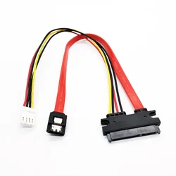 22P SATA 7+15P 22pin to SH 2.0 4pin Power Right Angled SATA HDD Hard Disk High Speed Computer Data Power Cable