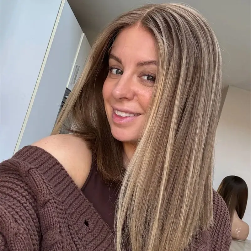 تسليط الضوء على أومبير براون شقراء الاصطناعية HD الدانتيل شعر مستعار أمامي مع الكثافة الطبيعية قبل قطعها شعري مستقيم غلويليس بوب شعر مستعار