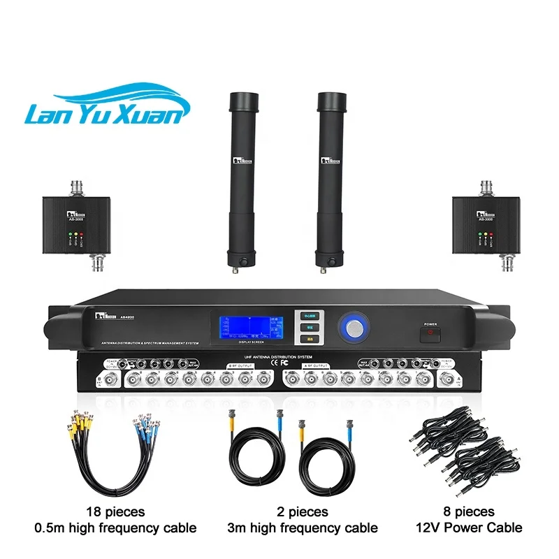 2026 Active Antenna signal Amplifier Professional Wireless Microphone Antenna Distribution System