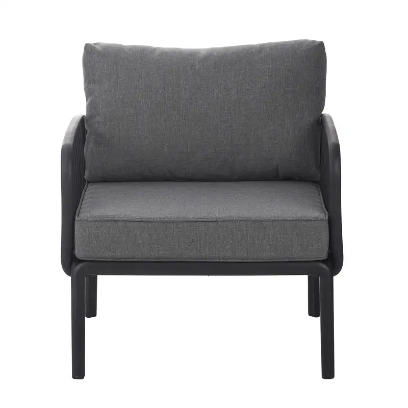 モダンな9ピースパティオセクショナル家具セット、正方形のコーヒーテーブル2台、防水厚いクッション、屋外用の深い座席付き