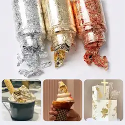 10g Gold Leaf Cake Topper Shiny Gold Foil Chocolates Dessert Kitchen Baking Cake Decoration for decoration only,Not edible