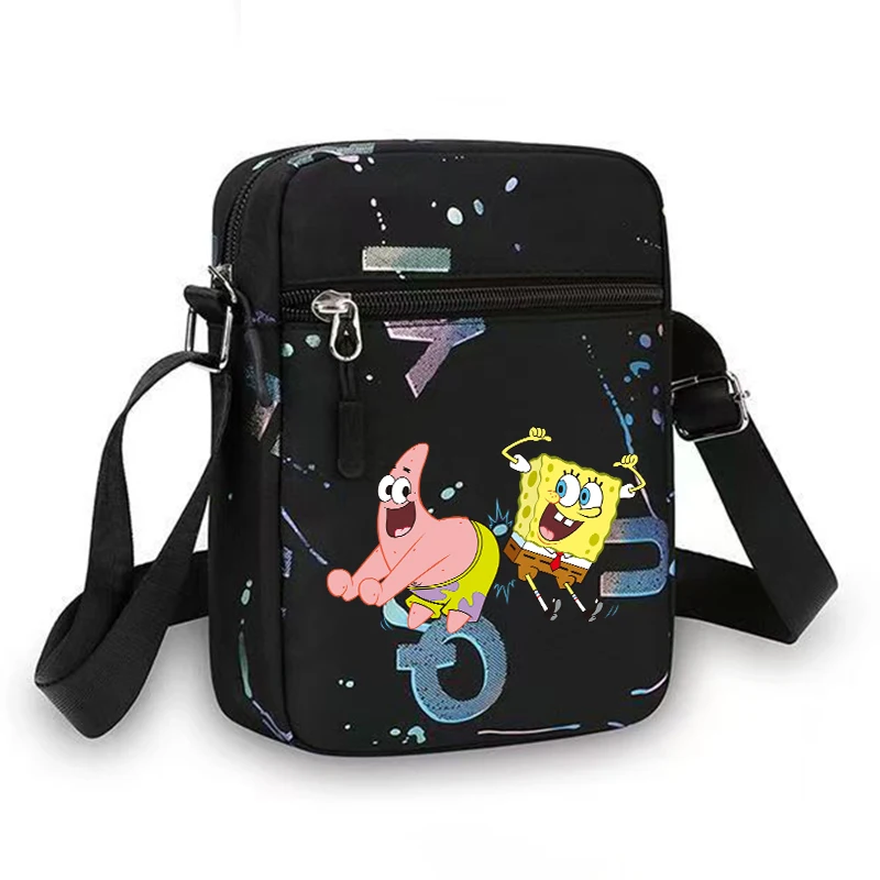 Cute SpongeBobs Shoulder Bag for Woman Girl Boys Movie Anime Cartoon Travel Back To School Crossbody Case Large Capacity Handbag view 4