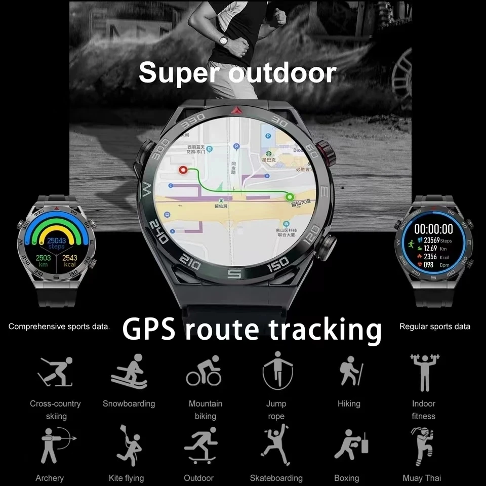 Imagem -03 - Ecg Outdoor Smart Ver para Homens Dial Call Ver Gps Route Tracking Ios Android 1.5 Tela hd 454x454 360mah 2023