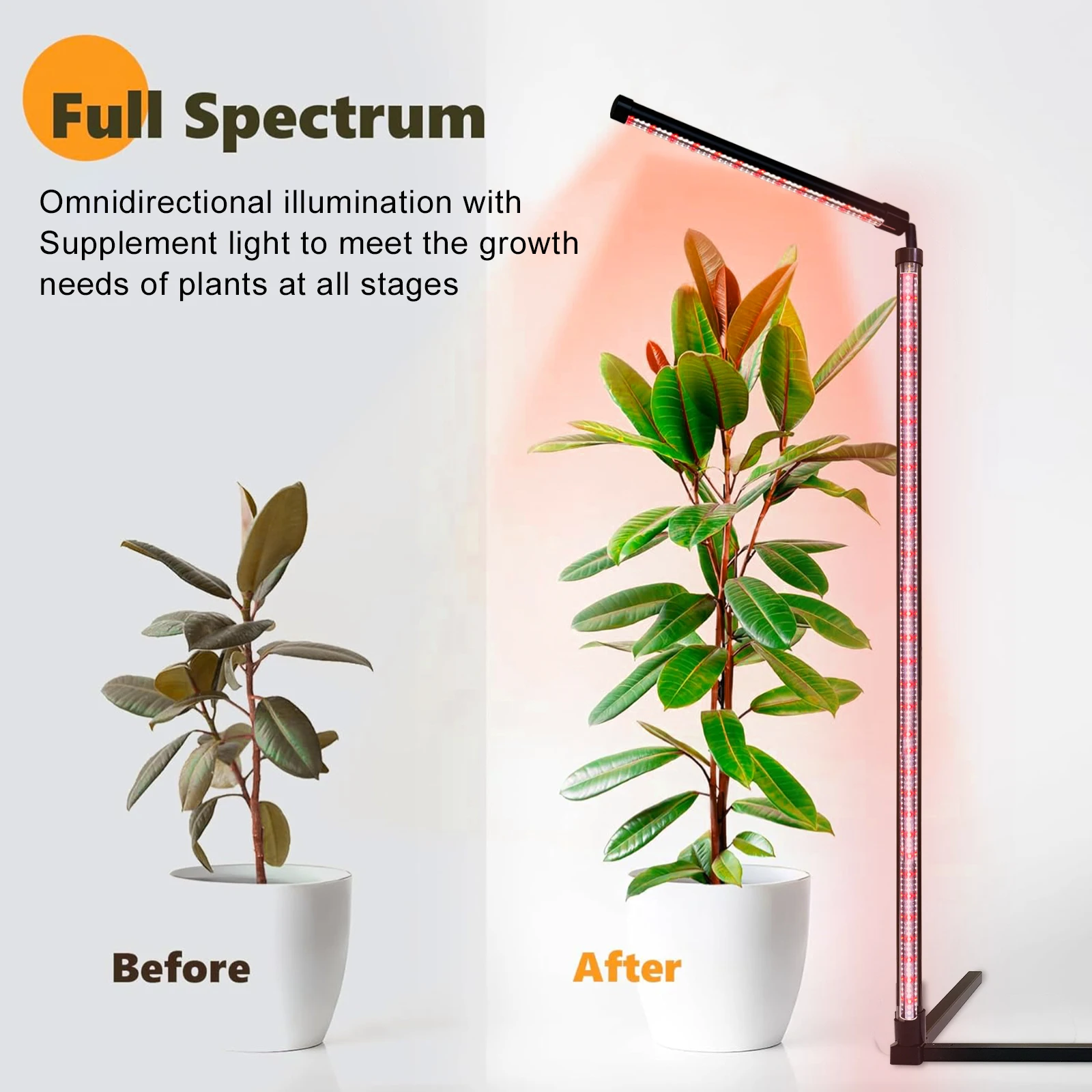 شاشة ليد بطيف كامل تنمو ضوء مصابيح نباتية نمو النبات مصباح للداخلية زهرة الخضار الشتلات النضرة الكروفيت ضوء قائم #2