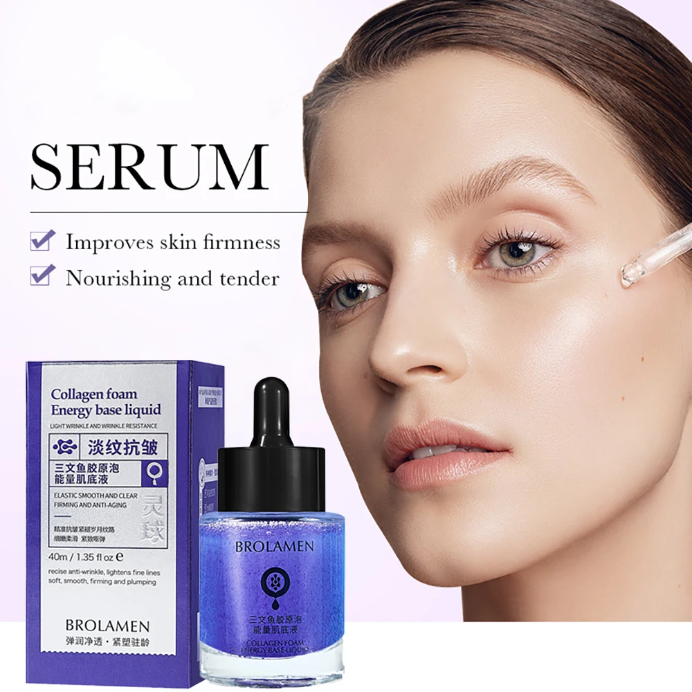 

Salmon Collagen Bubble Energy Skin Base Essence Face Moisturizing Lifting Reduce Fine Lines Brighten Facial Essence skincare