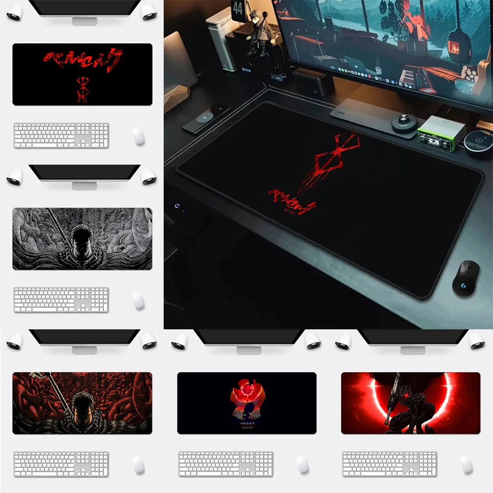 Anime Berserks Mousepad HD Printing Computer Gamers Locking Edge Non-slip Mouse Pad XXL90x40cm Keyboard PC Desk Pad