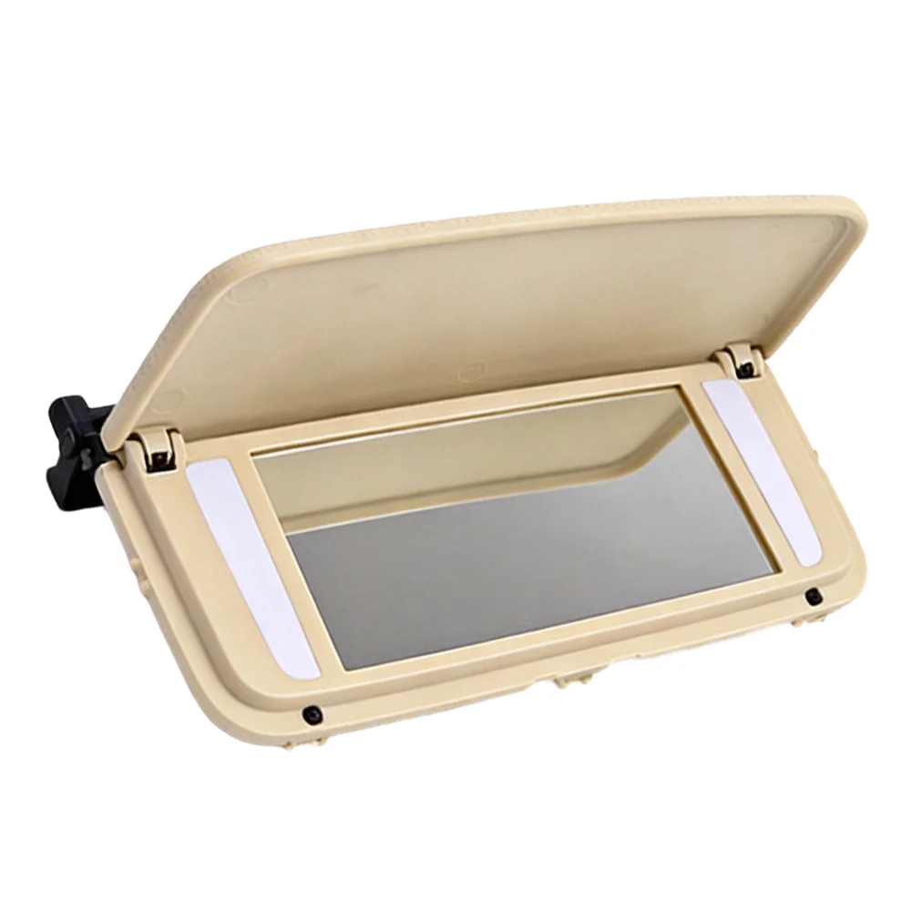 

Vehicle Sun Visor Makeup Mirror Glass Cover Light Cap For Volvo XC60 XC90 S80 XC70 V70 Interior Upgrade ABS Grey Beige Black