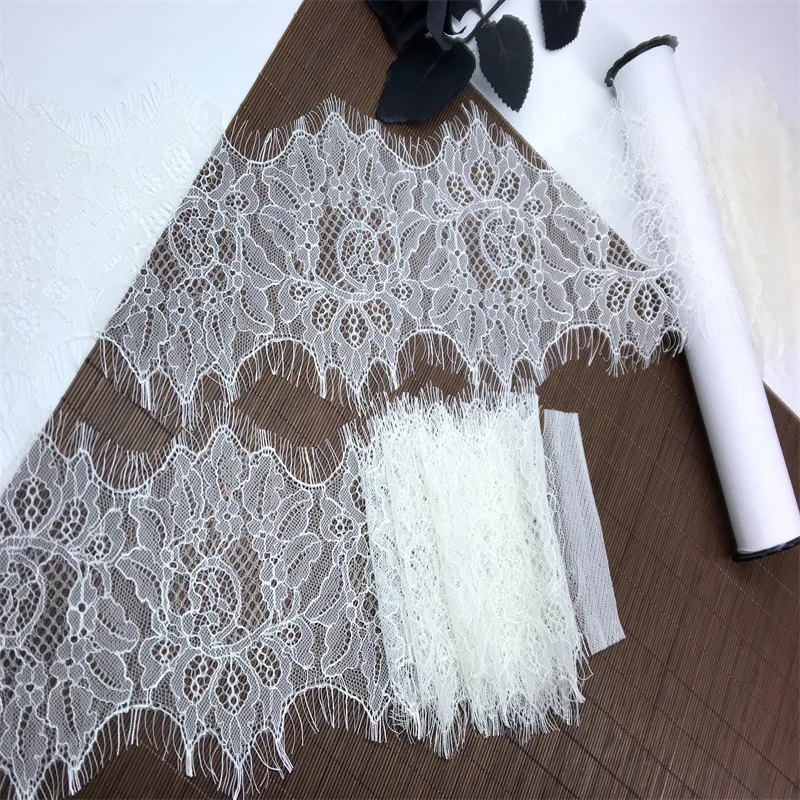 6meters ivory chantilly lace trim scallop eylash lace trimming DIY materials