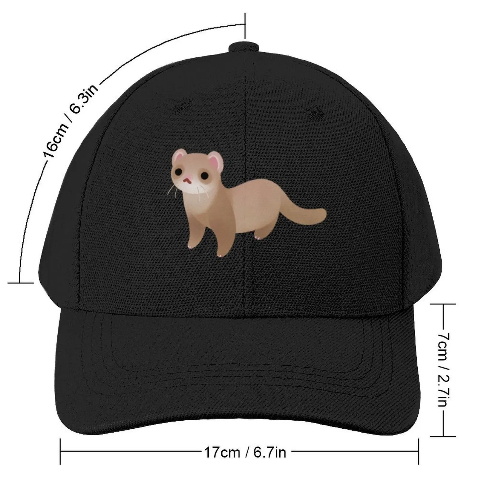 Ferret - dark Baseball Cap Dropshipping Fluffy Hat Beach Bag Visor Men's Luxury Women's