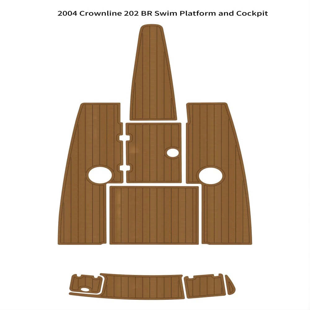 

2004 Crownline 202 BR Swim Platform Cockpit Boat EVA Foam Teak Floor Pad Mat SeaDek MarineMat Gatorstep Style Self Adhesive