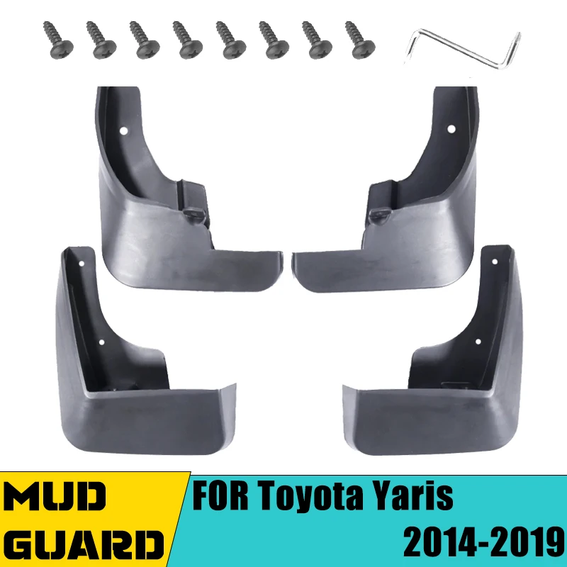 

4 PCS Car Mudguard Mud Flaps For Toyota Yaris Vios XP150 2014-2019 2015 Hatchback ABS Auto Splash Guard Rear Fender Accessories