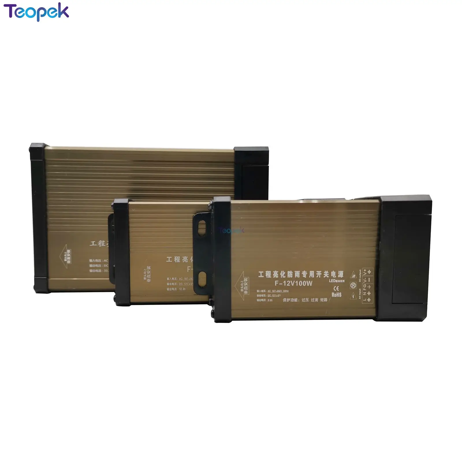 Rainproof Switching Power Supply IP43 DC12V 60W 100W 150W 200W 300W 400W 220V LED outdoor Transformer DC 12V