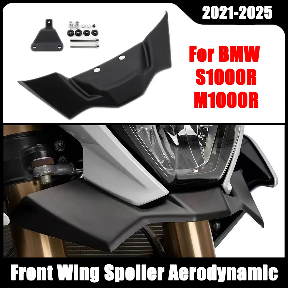 

Для BMW S1000R M1000R 2021-2025 спойлер переднего крыла аэродинамический голый дефлектор крылышек спойлеры прижимной силы S 1000R M1000 R