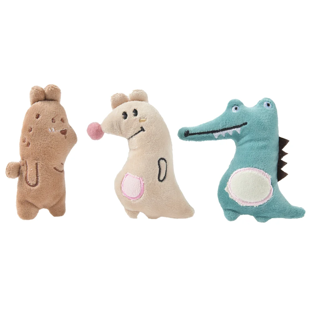 Cute Dinosaur Plush Cat Toy Crocodile Pet Toy Kangaroo Animal Cat Mint Toys for Kitten Mint Teaser Interactive Dog Toys