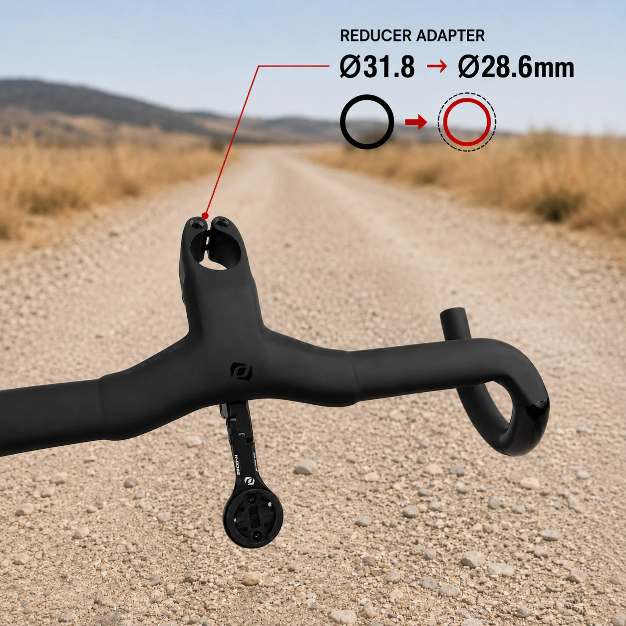 Syncros Creston IC SL X Gravel Handlebar T1000 Carbon Full Internal Cable Routing Road Handlebar Integrated Gravel Cockpit Di2 - view 5