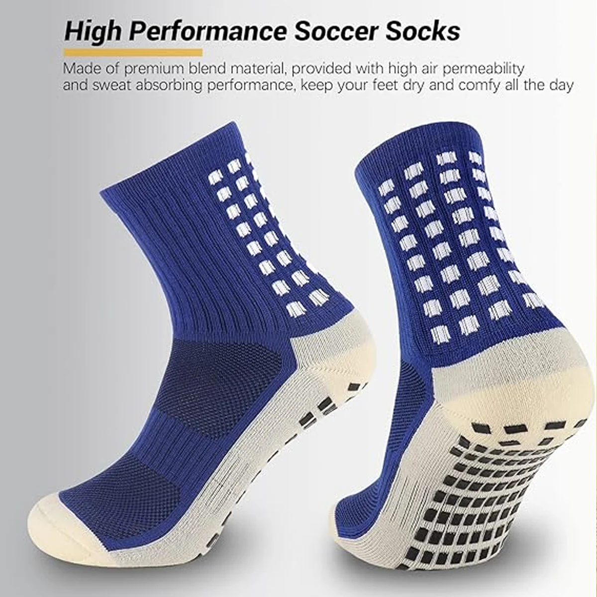 Football socks for children, men and women, anti slip socks, sweat absorbing sports socks, adhesive training socks 33-39