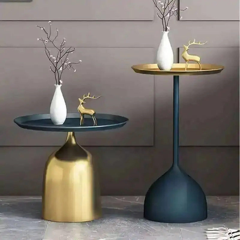 

Side Table Small Living Room Coffee Iron Table Balcony Creative Coffee Table Nordic Minimalist Round Living Room Side Tabless