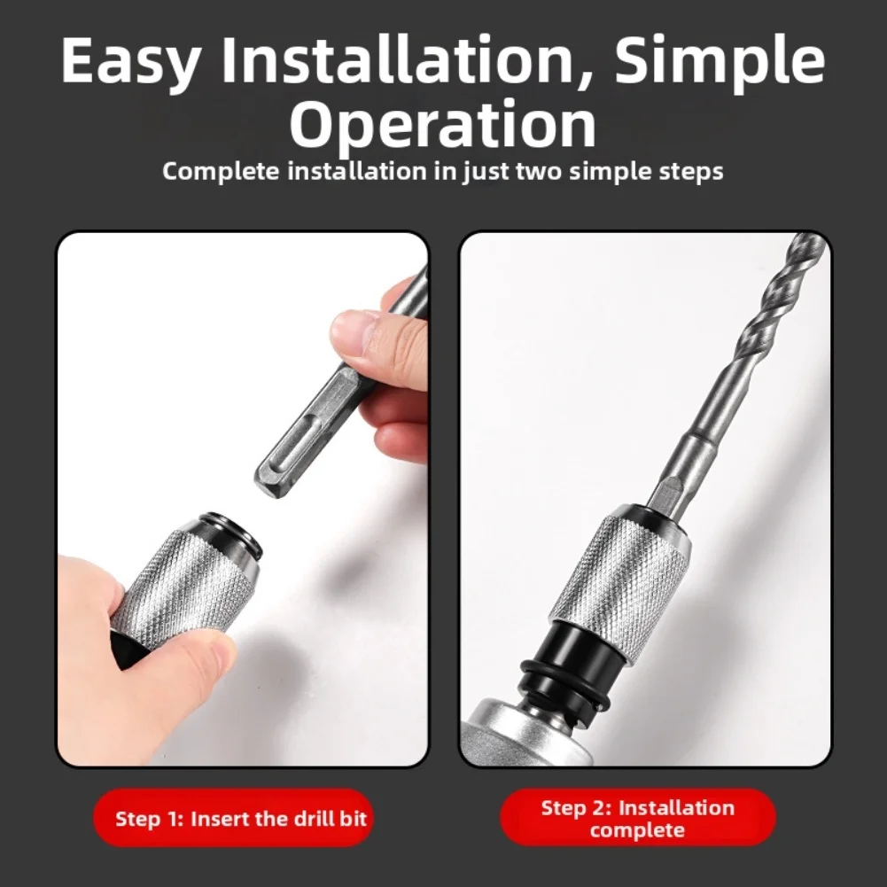 Power Tool Converter Hammer Drill Adapter For Construction Projects High Torque Stability For Electric Wrenches