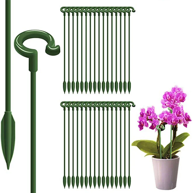 5/10PCS Plastic Plant Supports Stakes Flower Stand Sticks Reusable Garden Fixing Tool For Indoor Vegetable Holder Bracket