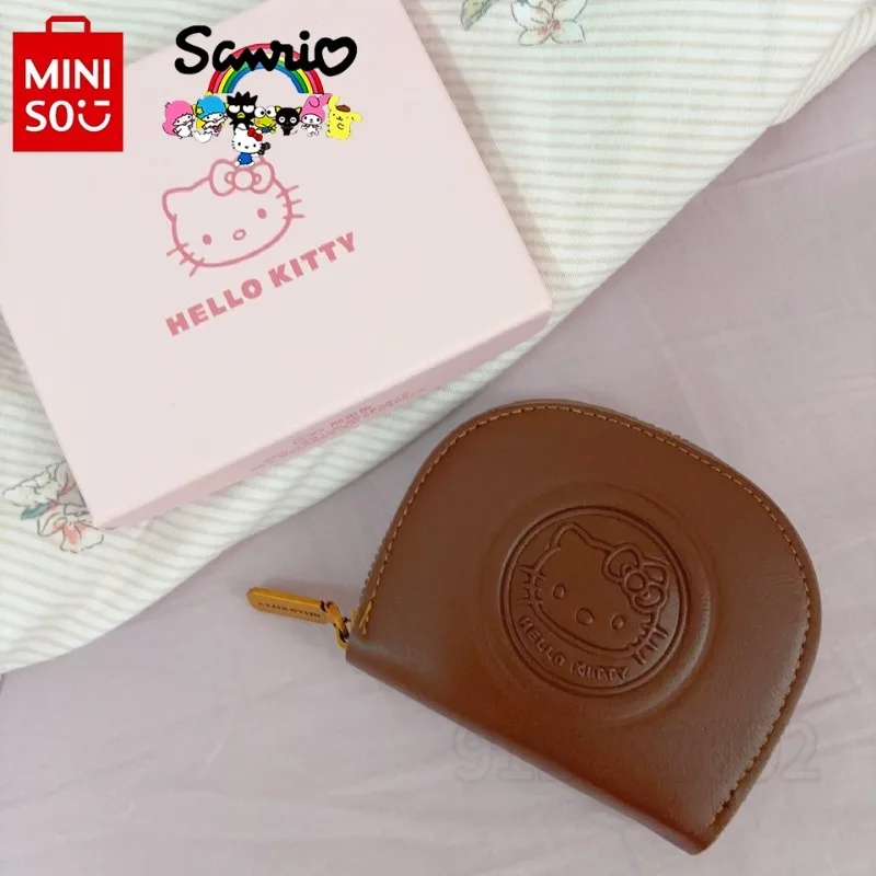 MINISO Hello Kitty New Fashion Card Holder Luxury Brand Original Women\'s Coin Purse Multi-Card Slot Portable Women\'s Card Holder