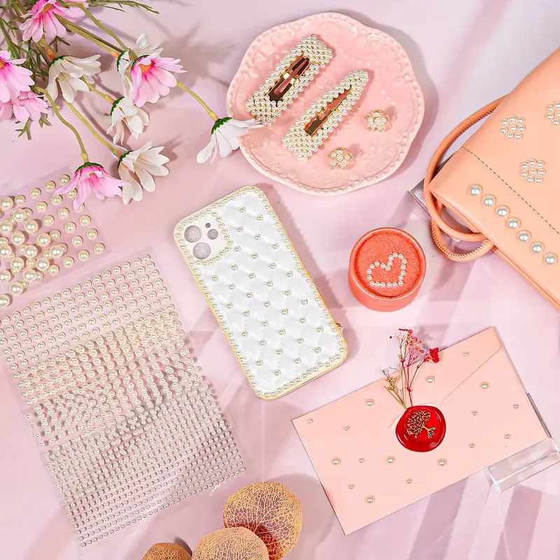 1320 pearls, 8 diamond stickers, crystal acrylic diamond stickers, love decoration, creative DIY kindergarten reward