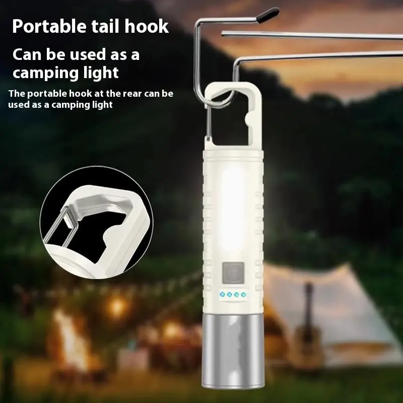 

Multi-Purpose Zoomable Flashlight With Buckle LED Waterproof Flashlight Camping Gear For Camping Outdoor Home Emergency