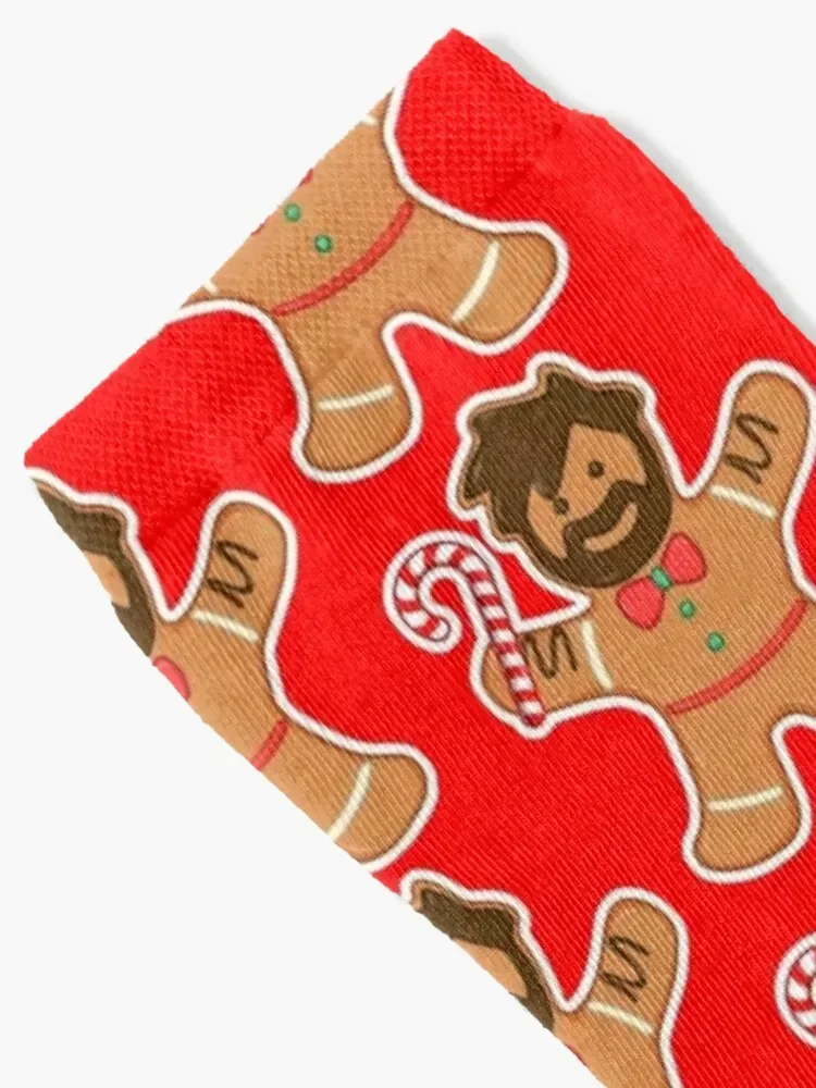 GINGERBREAD BEAR Socks designer cartoon Heating sock Women Socks Men's