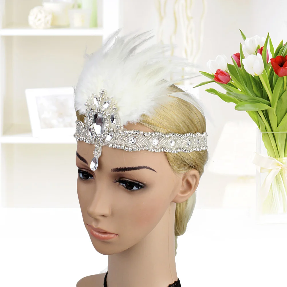 

Headband Crystal Vintage 1920s Flapper Hair Accessory Bridal Party Wedding Headband