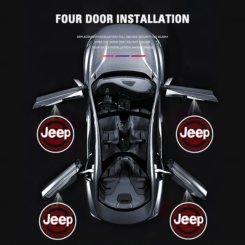 

Проекционные фонари HD Entry Courtesy для Jeep Gladiator, Wagoneer, Patriot, Renegade, Wrangler, Grand Cherokee, Avenger, Compass