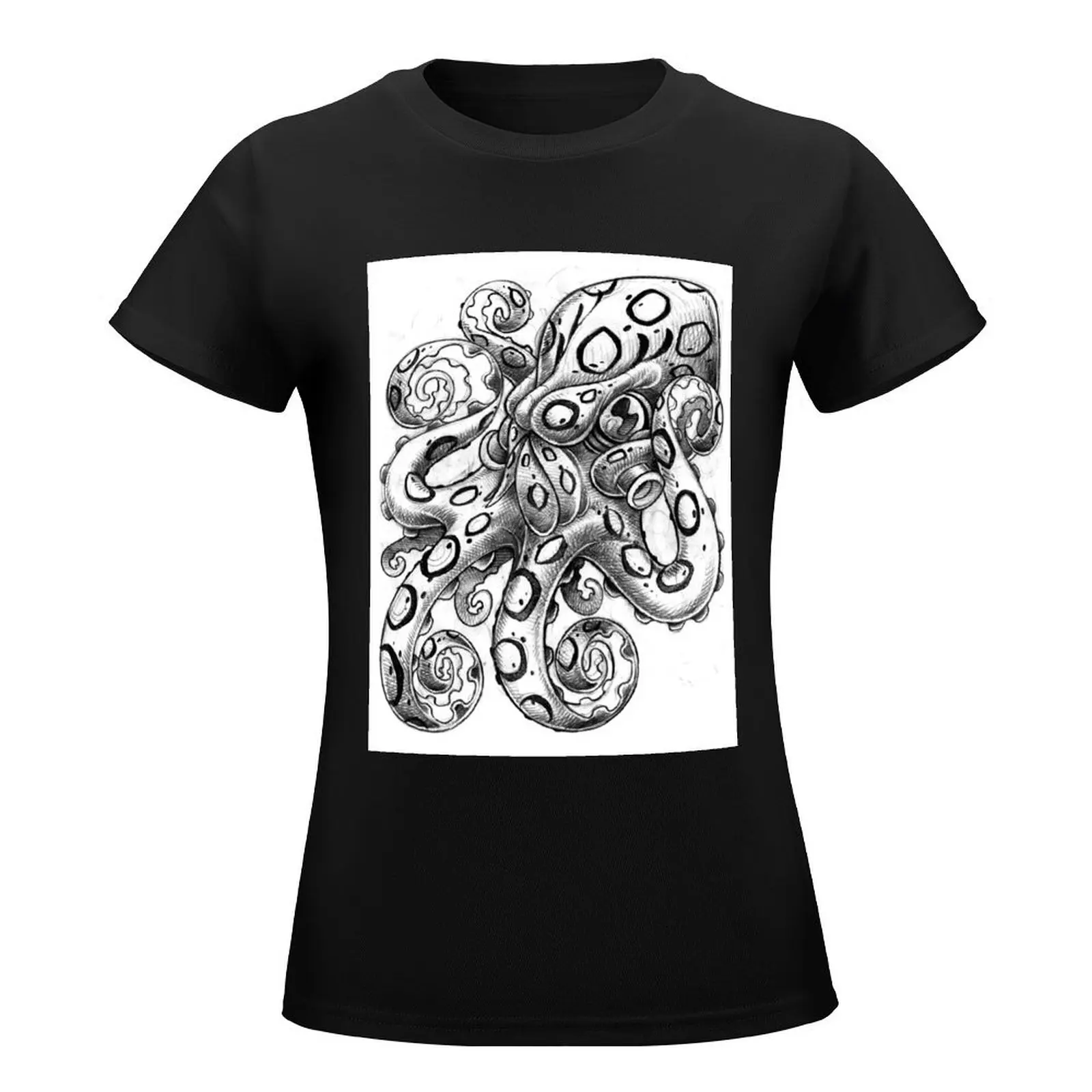 Octopus T-Shirt shirts graphic tees anime clothes Aesthetic clothing spring clothes Women 2024