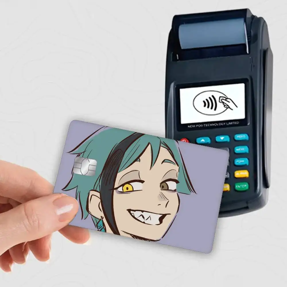 Twist Wonderland Floyd Jade  Waterproof Film Skin Cover Credit Card Stickers Debit Front Bank Bus Pass