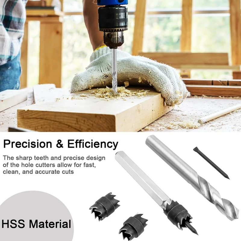 Spot Weld Cutter Set HSS Spot Weld With3/8" & 5/16" Double Sided Drill Bit,Forpower Drill Spot