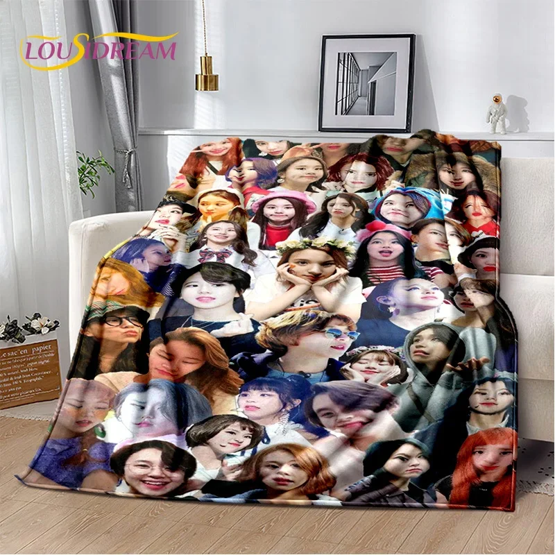 ثلاثية الأبعاد مرتين KPOP الكورية فتاة مجموعة مومو سانا بطانية ناعمة ، الفانيلا بطانية رمي بطانية لغرفة المعيشة غرفة نوم أريكة تتحول لسرير نزهة طفل #2