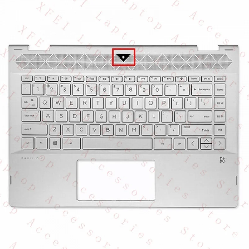 F Pamrest Case w/Keyboard Camera Hole for HP Pavilion14 X360 14-CD TPN-W131 Silver