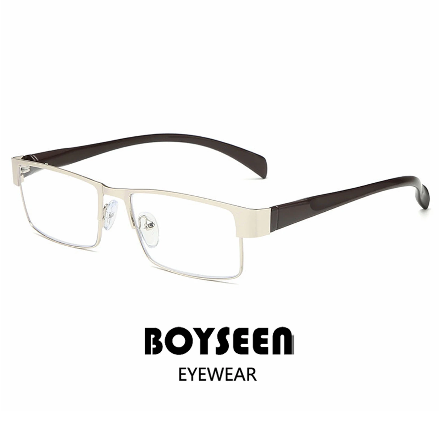 BOYSEEN BOYSEEN Men\'s and Women\'s TR90 Reading Glasses Non spherical Lens Retro Business Farsightedness Prescription Glasses