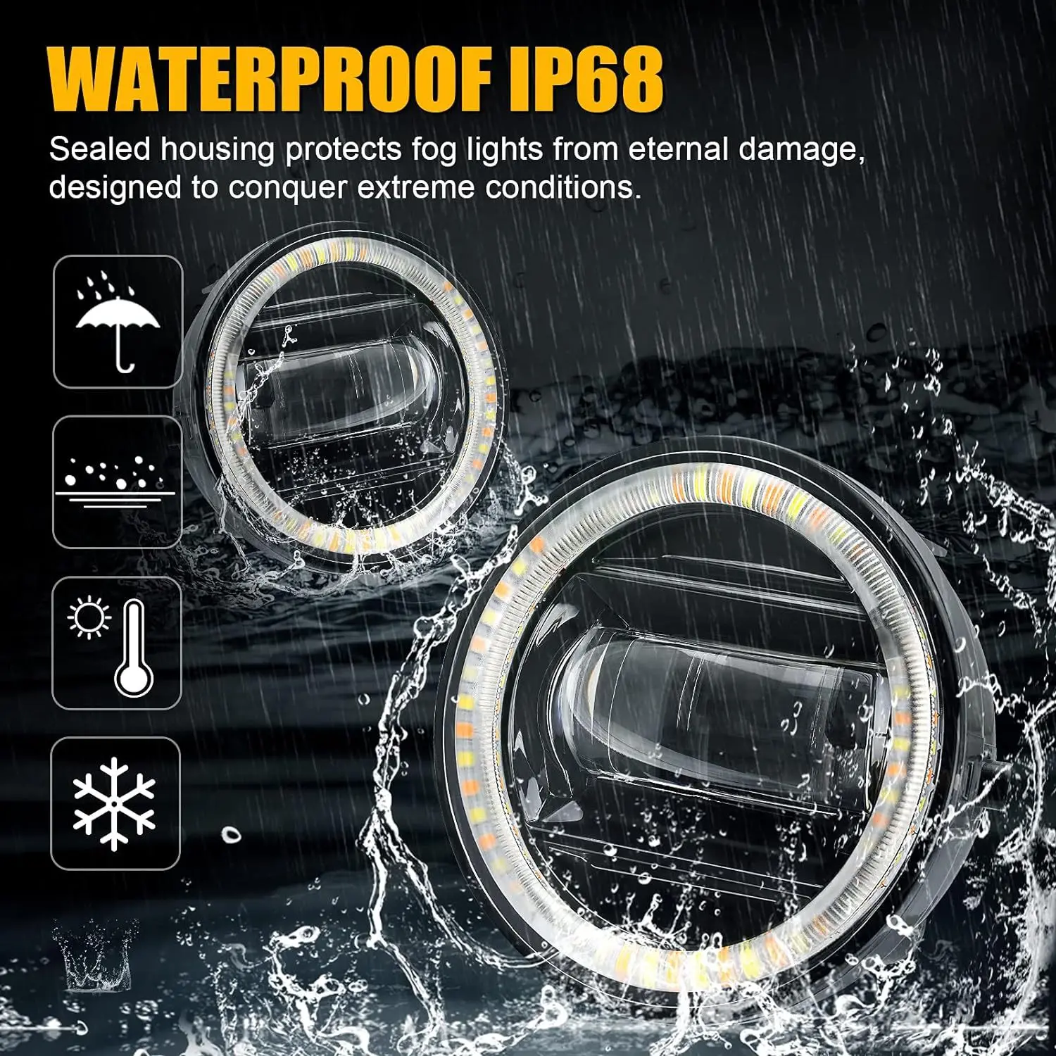 Adequado para 2005-2011 tacoma luz de sinal de volta diurna modificação led luz de nevoeiro