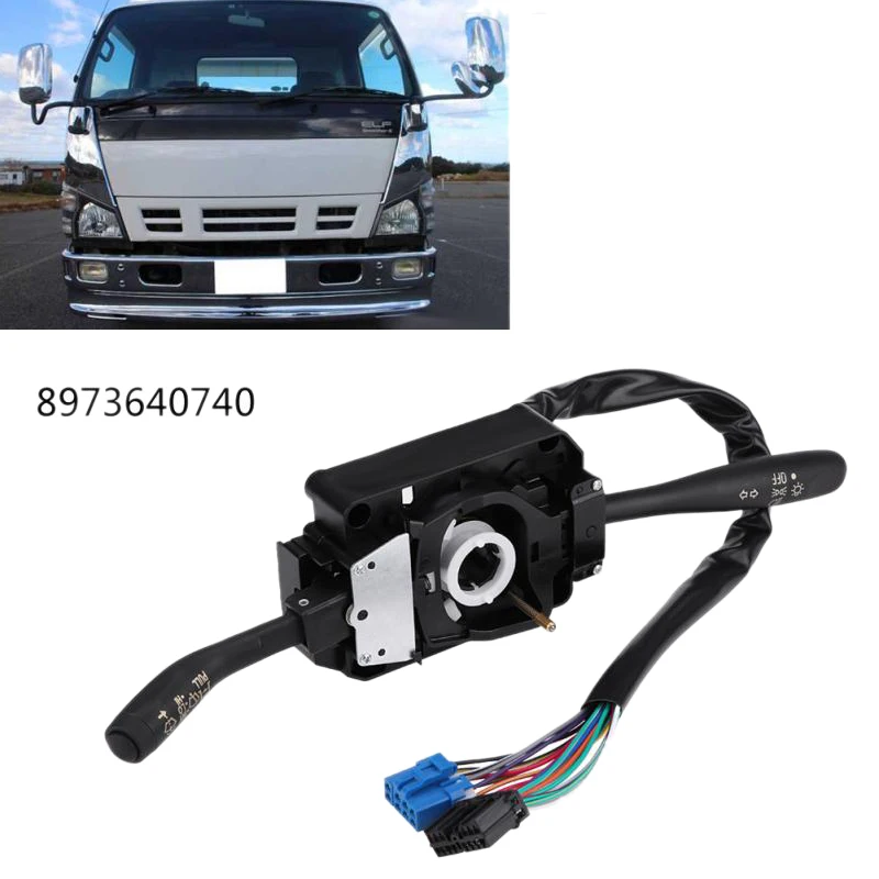 Car Turn Signal Light Control Lights Signal Wiper Control Combination Switch 8973640740 for Isuzu NPR NPR NQR GMC