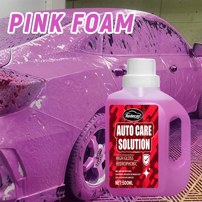 500ml Rosa Schaum-Autowaschshampoo, Baut & Formt Keramikbeschichtung, Pflegt & Schützt Autolack, All-in-One-Kit für Alle Autos – Detail 4